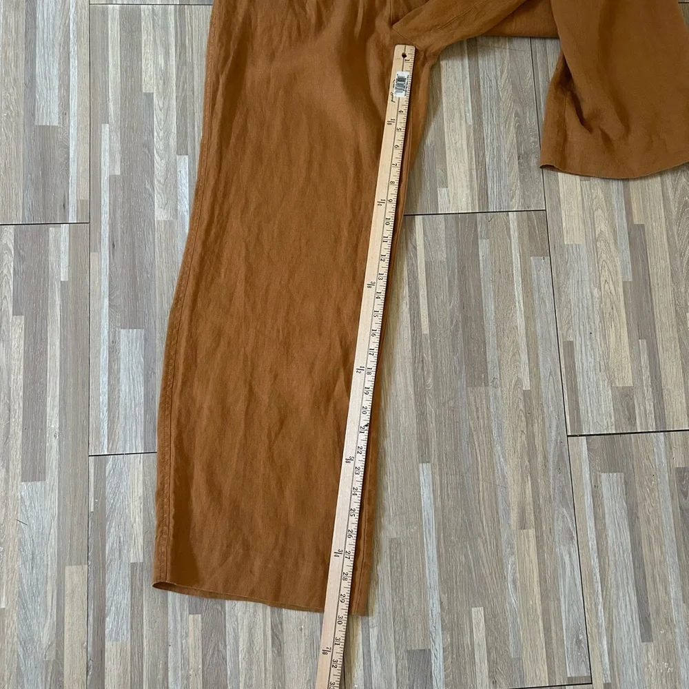 Everlane The Linen Way-high Drape Pant in Caramel Size 4 100% linen